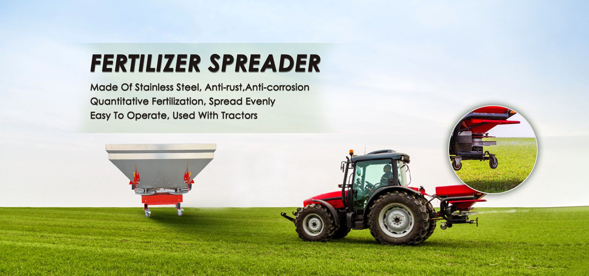 Proveedores de China Esparcidor de fertilizantes
